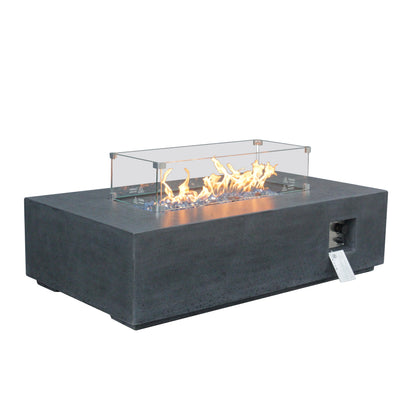 52" Outdoor Concrete Propane Fire Pit table