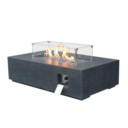52" Outdoor Concrete Propane Fire Pit table