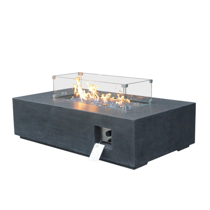 52" Outdoor Concrete Propane Fire Pit table