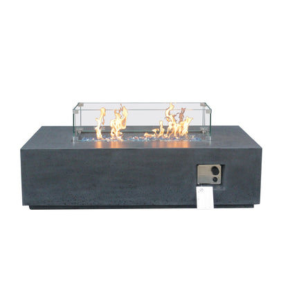 52" Outdoor Concrete Propane Fire Pit table
