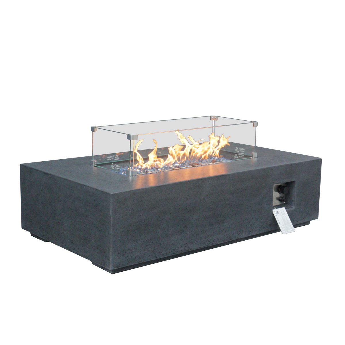 52" Outdoor Concrete Propane Fire Pit table
