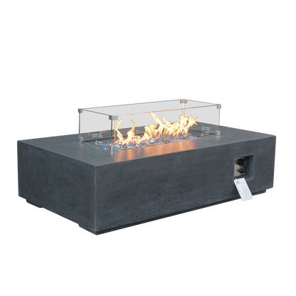 52" Outdoor Concrete Propane Fire Pit table