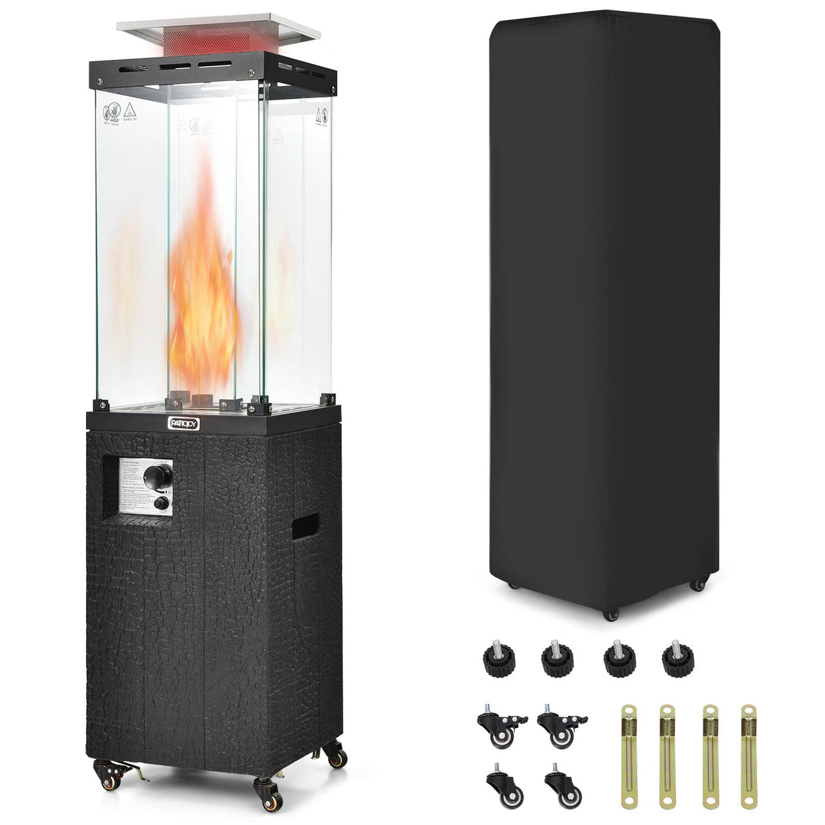 41 000 BTU Propane Patio Heater with Metal Hood