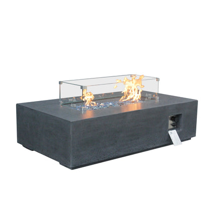 52" Outdoor Concrete Propane Fire Pit table